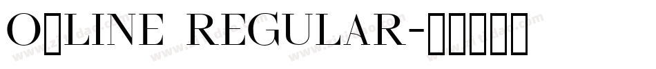 O'line Regular字体转换